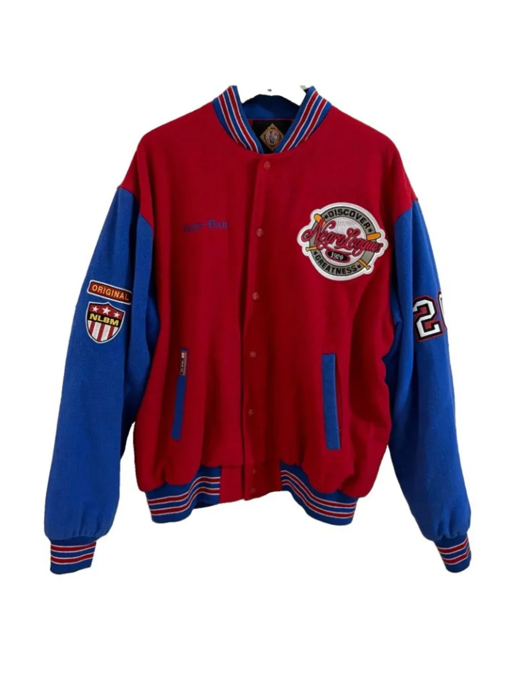 NLBM Negro Leagues Baseball Museum All Star Bomber Jacket Size XL Big Boy VTG